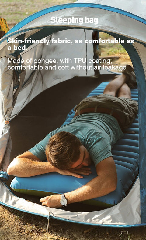 Ultralight Air Sleeping Pad with Built in Pillow