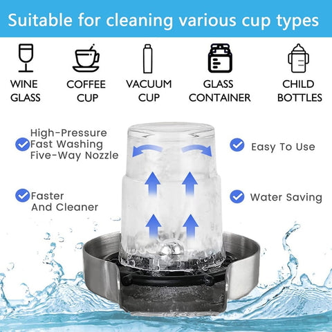 Stainless Automatic High Pressure Glass Rinser