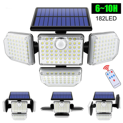 Solar Power Motion Sensor Security Lamp with 3 Working Modes